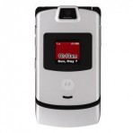 Motorola V3m Razr Verizon Flip Camera Cell Phone Sliver - Mint